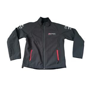 K1 Speed Racing Womens Small Embroidered Black Softshell Full Zip Jacket